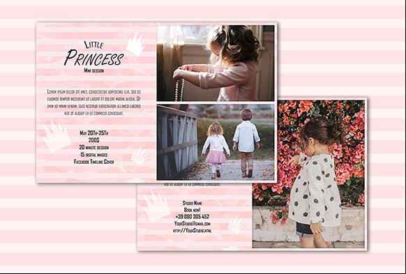 modelli di mini sessione gratuiti per Photoshop