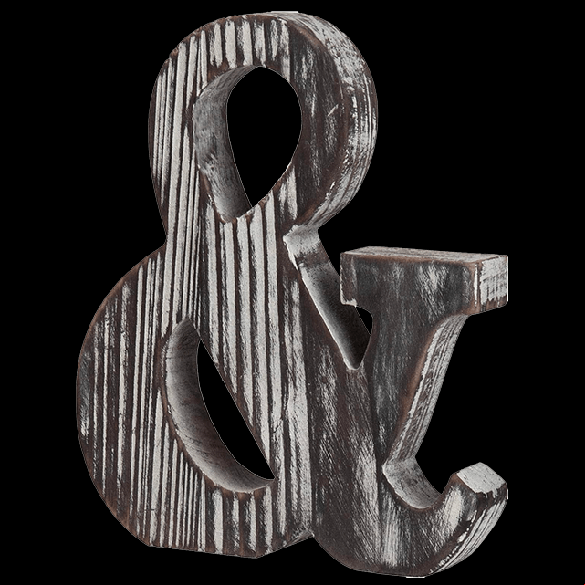 ampersand wedding photography props