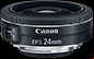 obiettivo canon ef-s 24mm f/2.8 stm per fotocamera inferiore a 500