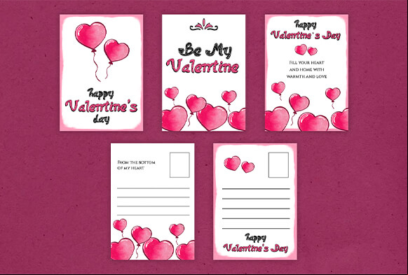 modelli di biglietti fotografici per San Valentino gratis