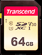 transcend ts64gsdc500s-e sd card for canon rebel t7