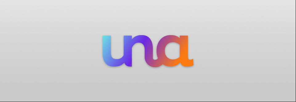 quadrado do logotipo do estúdio de design una